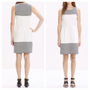 NEW! Madewell Verse Dress Womens Medium Black & Whtie Striped